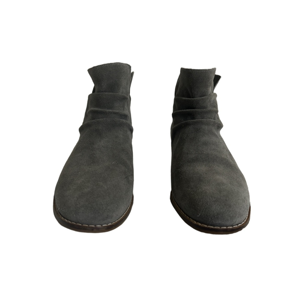 Cole Haan Alayna Slouch Suede Ankle Boots Storm Cloud Suede Grey 7.5 2" Heel